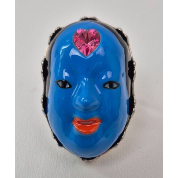 Gucci Blue Face Ring Unmasked Size Small - Picture 1 of 6